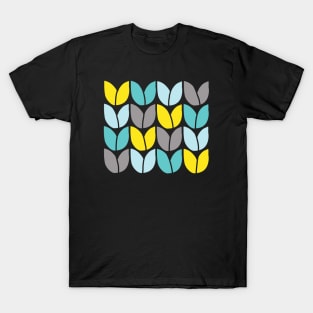 Tulip Knit (Aqua Gray Yellow) T-Shirt